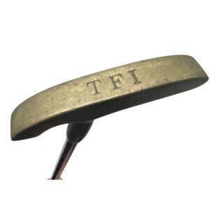 Vintage TFI Brass Putter With Chrome Shaft & Navy Blue Winn Grip 33" READ
